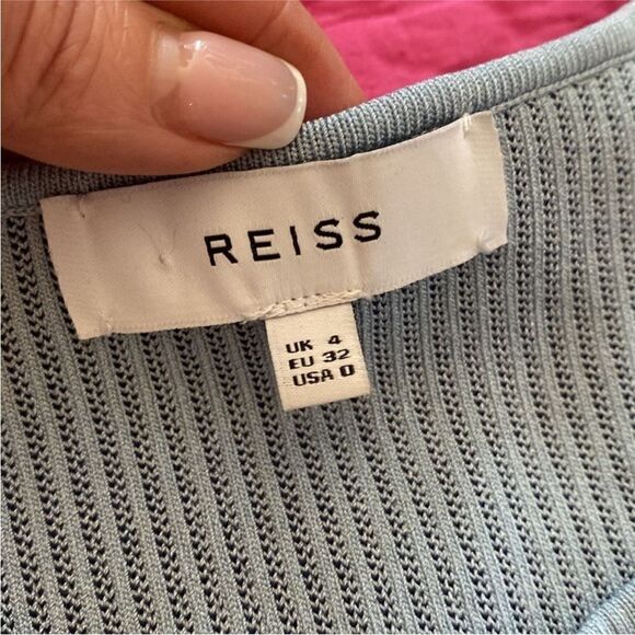Reiss Striped Sleeveless  midi Dress, US0 - Picture 4 of 10
